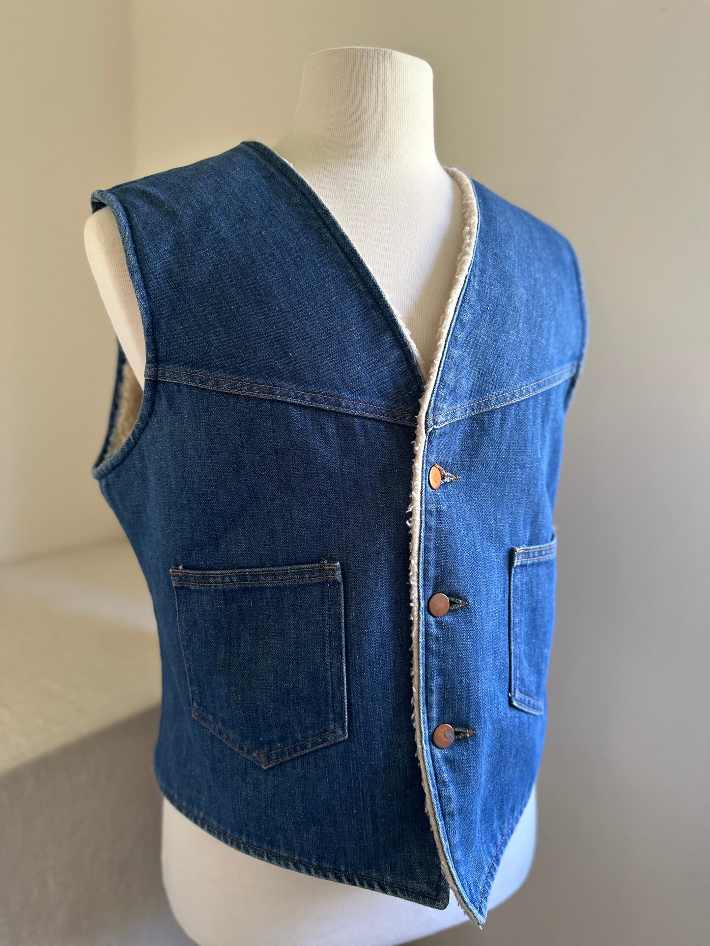Fruit of the Loom Denim Fleeced Vest