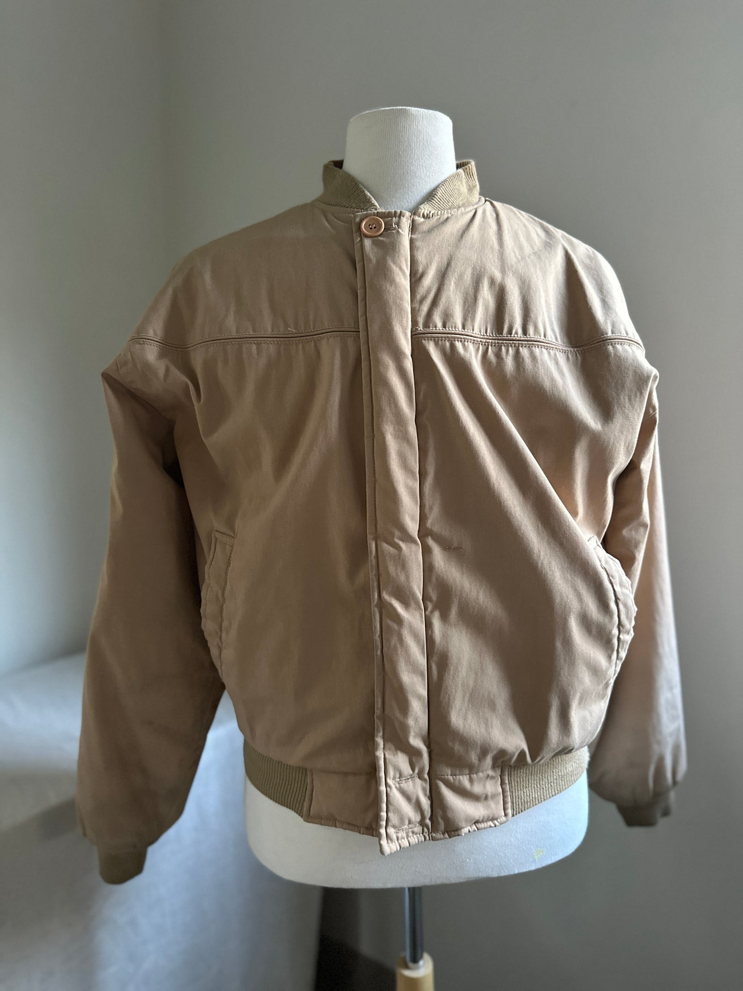 Repage Beige Bomber Jacket