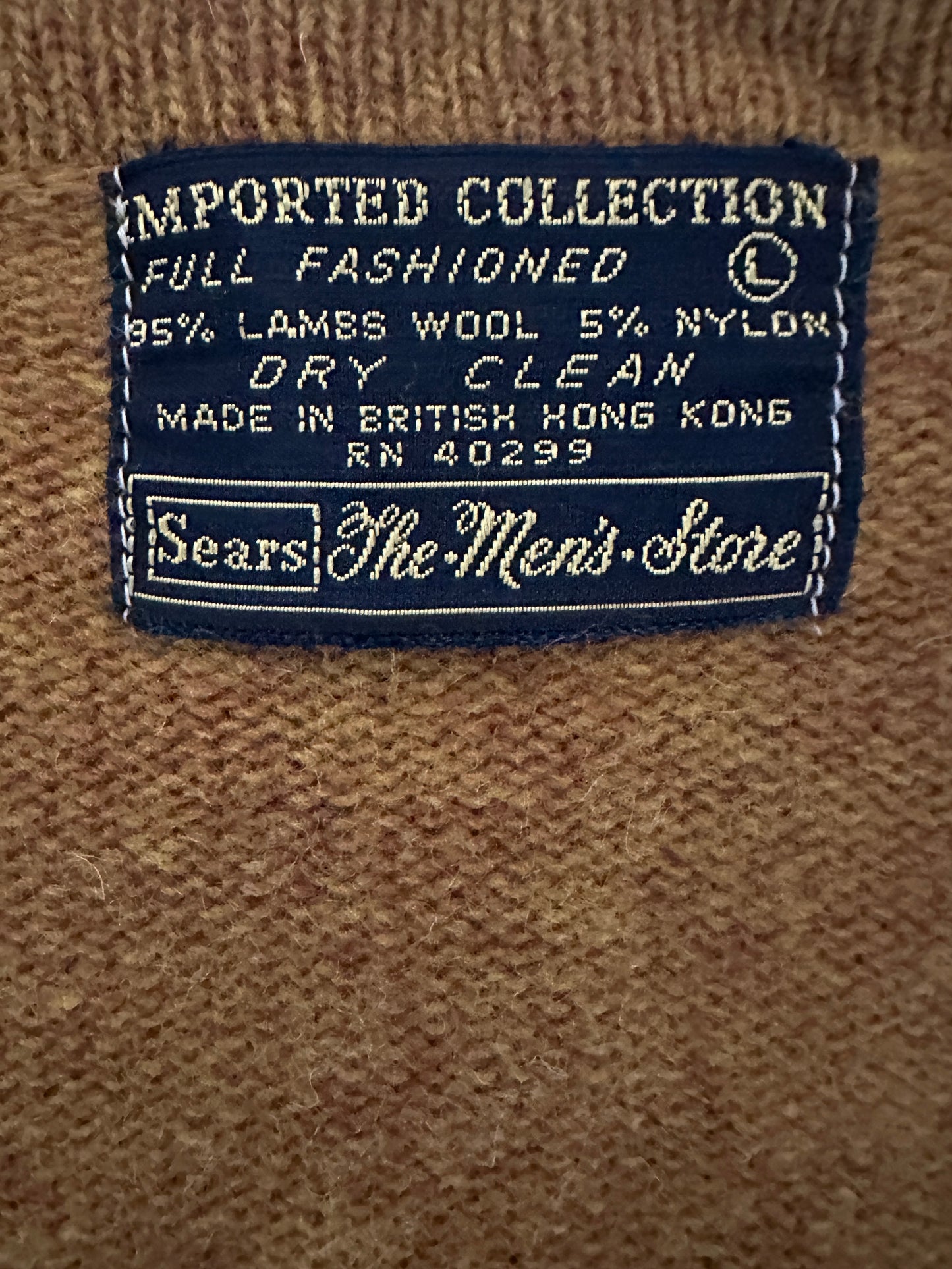 Sears "Men's Store" Lambswool Brown Vest