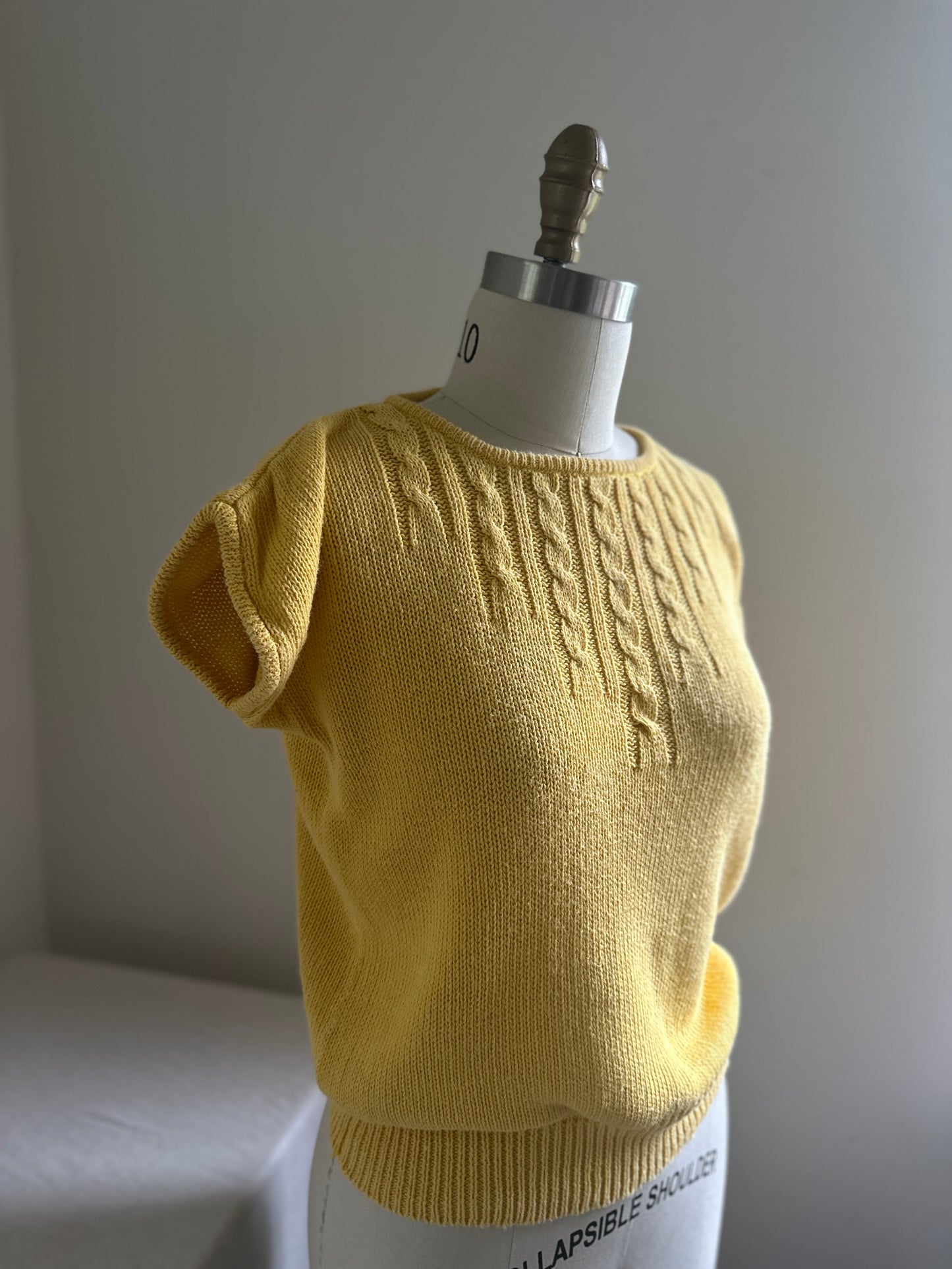New Impressions Yellow Sleeveless Sweater
