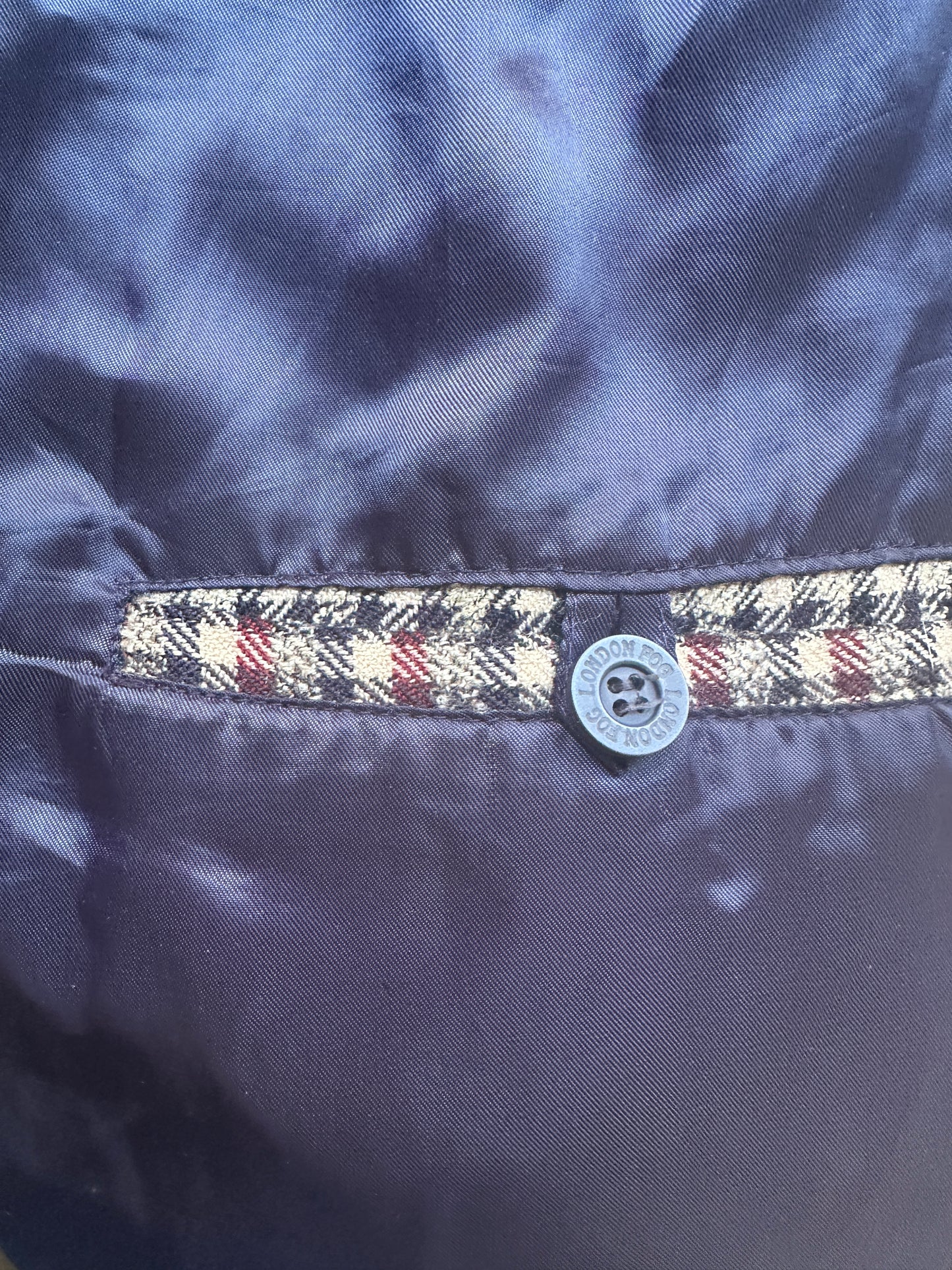 London Fog Plaid Bomber Jacket