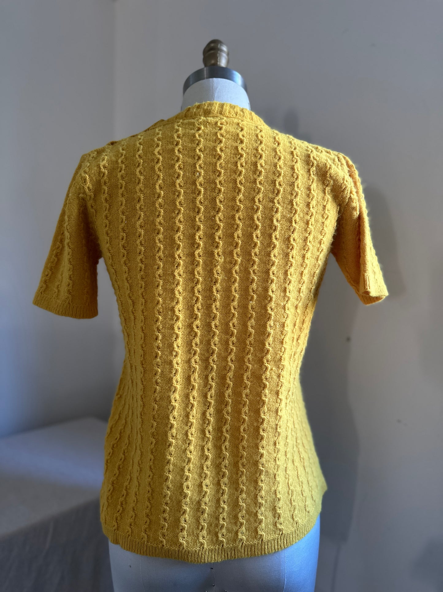 Penrose Canary Yellow Short Sleeve Sweater