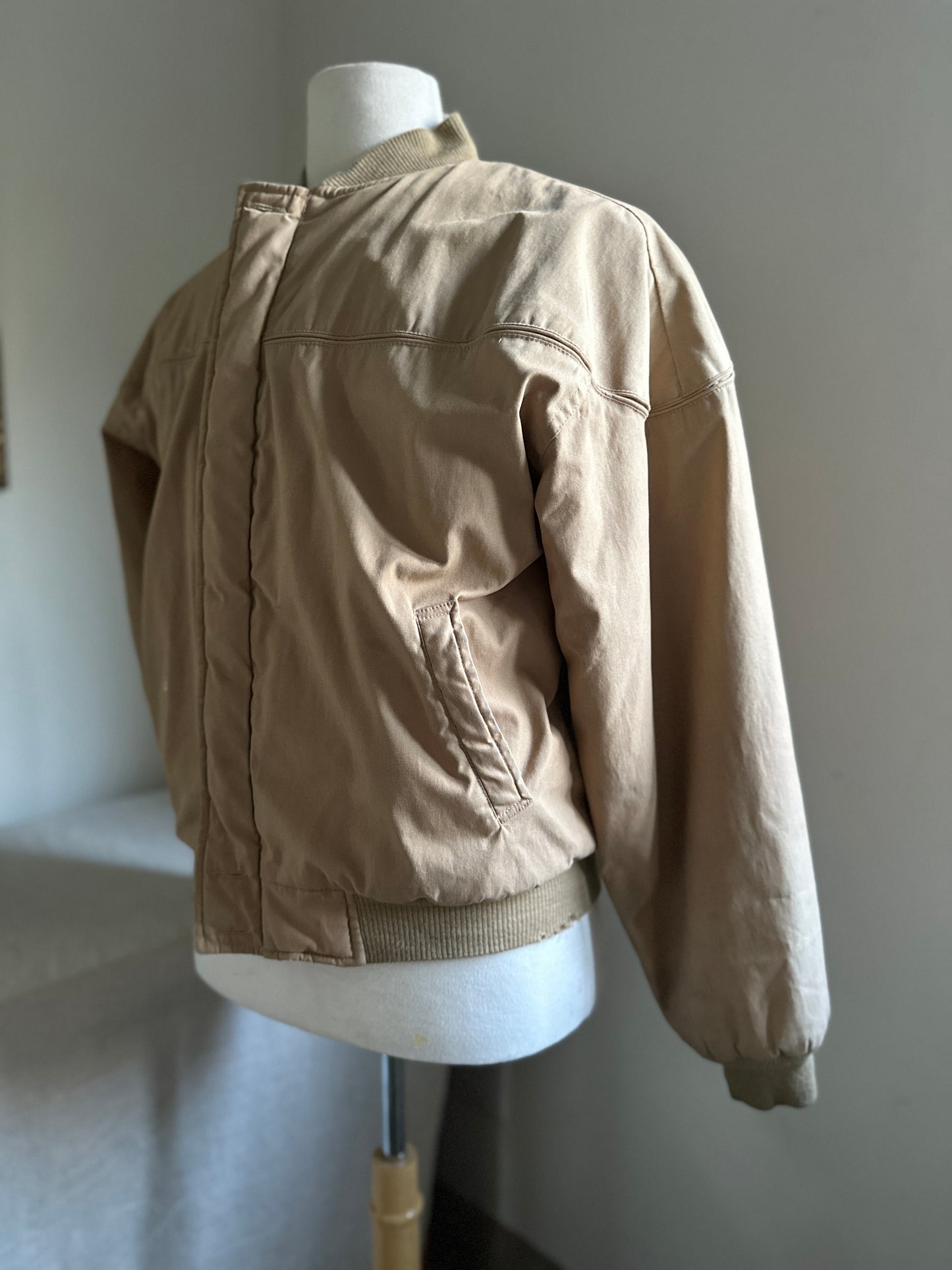 Repage Beige Bomber Jacket