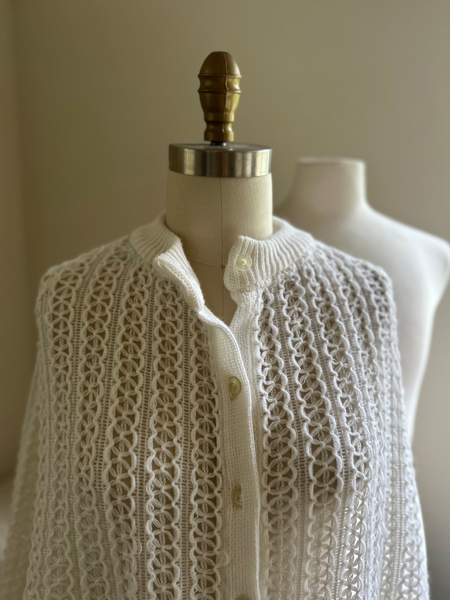 White Knit Cape