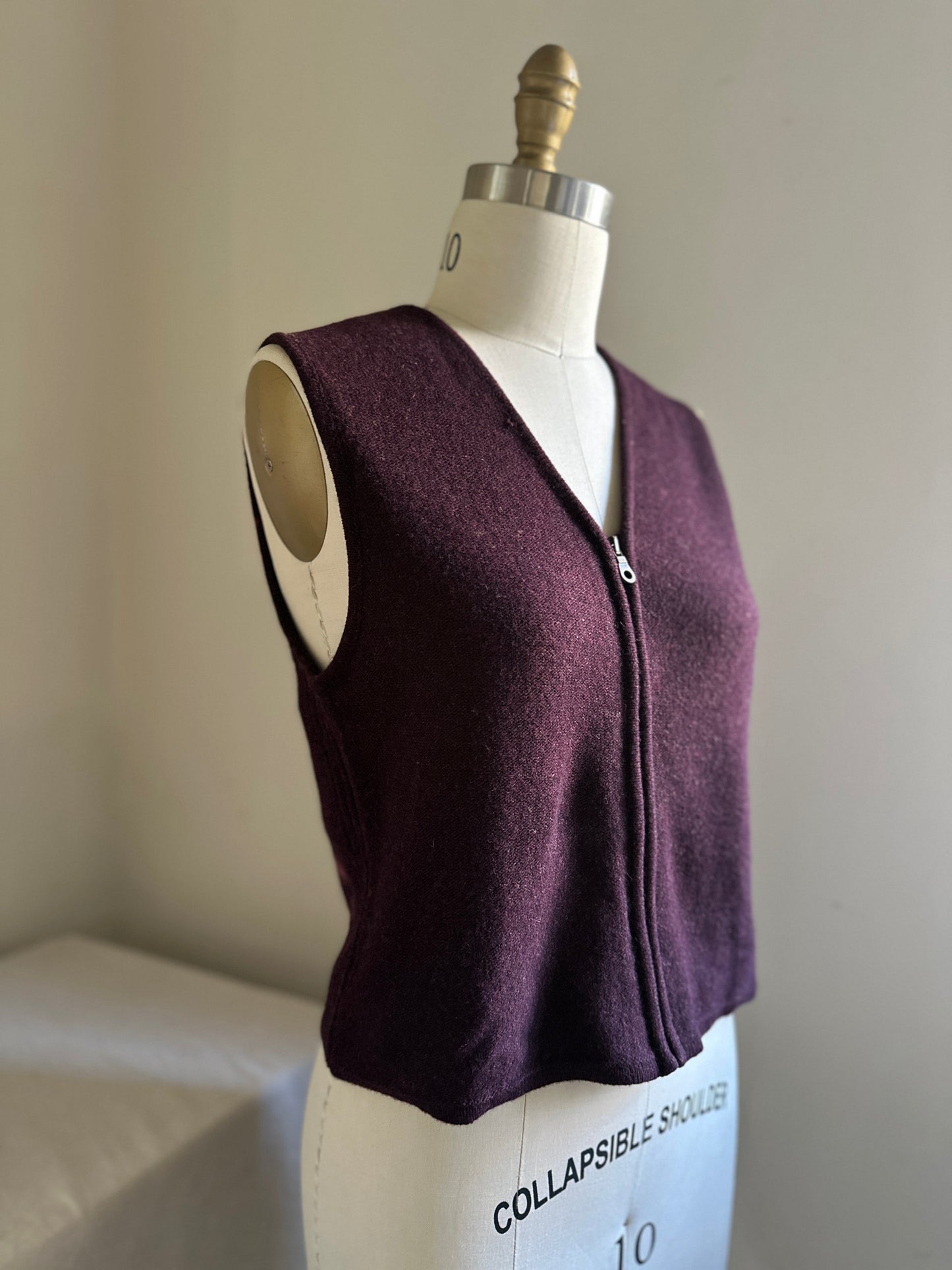 Studio 121 Dark Chocolate Brown Zip-Up Vest