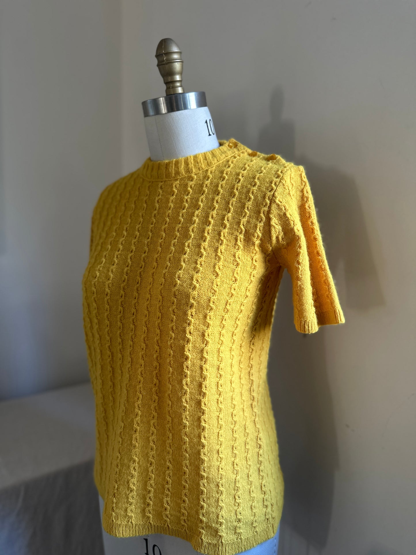 Penrose Canary Yellow Short Sleeve Sweater