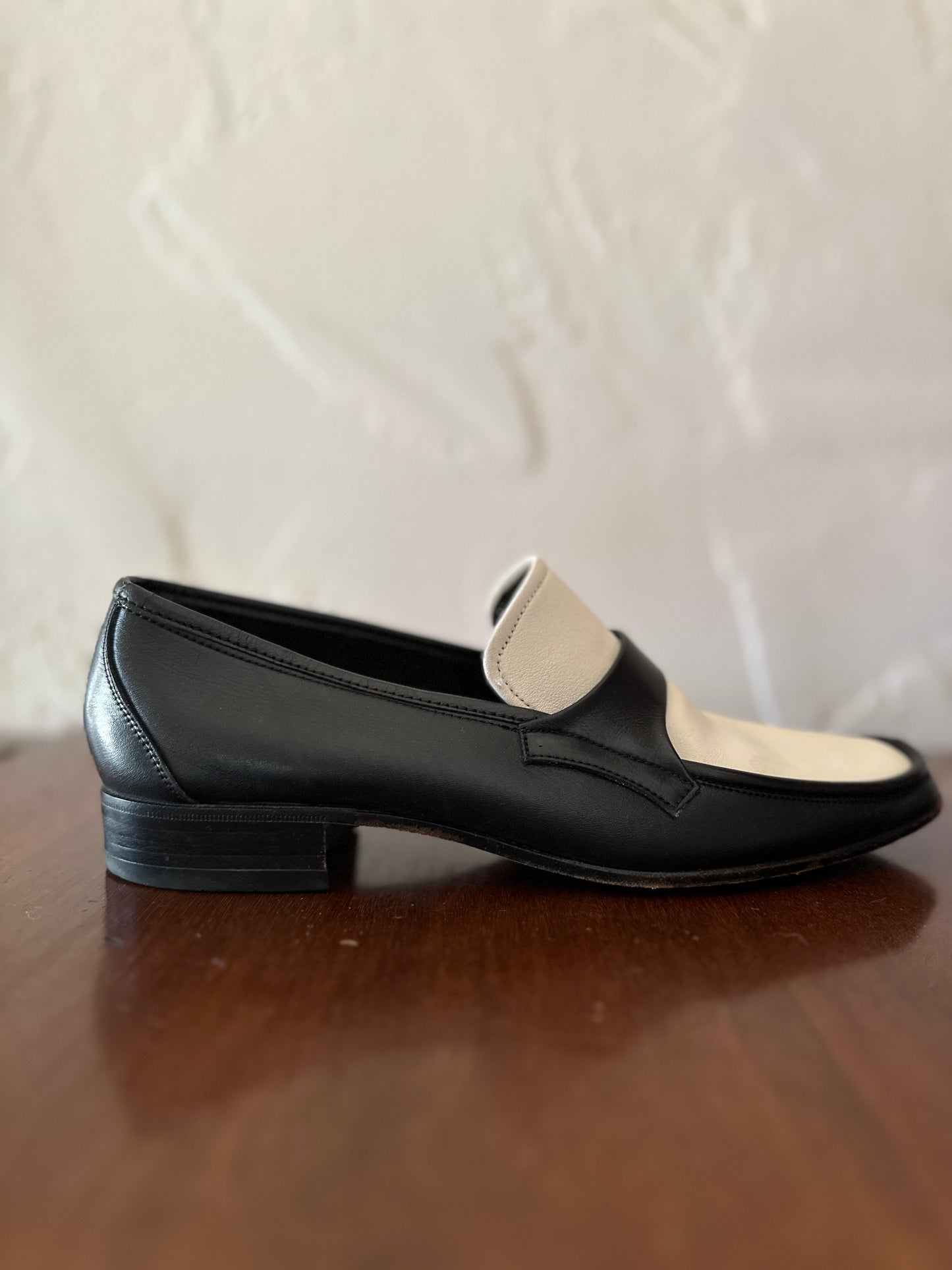 Continentals by Bally of Switzerland Black and White Loafer