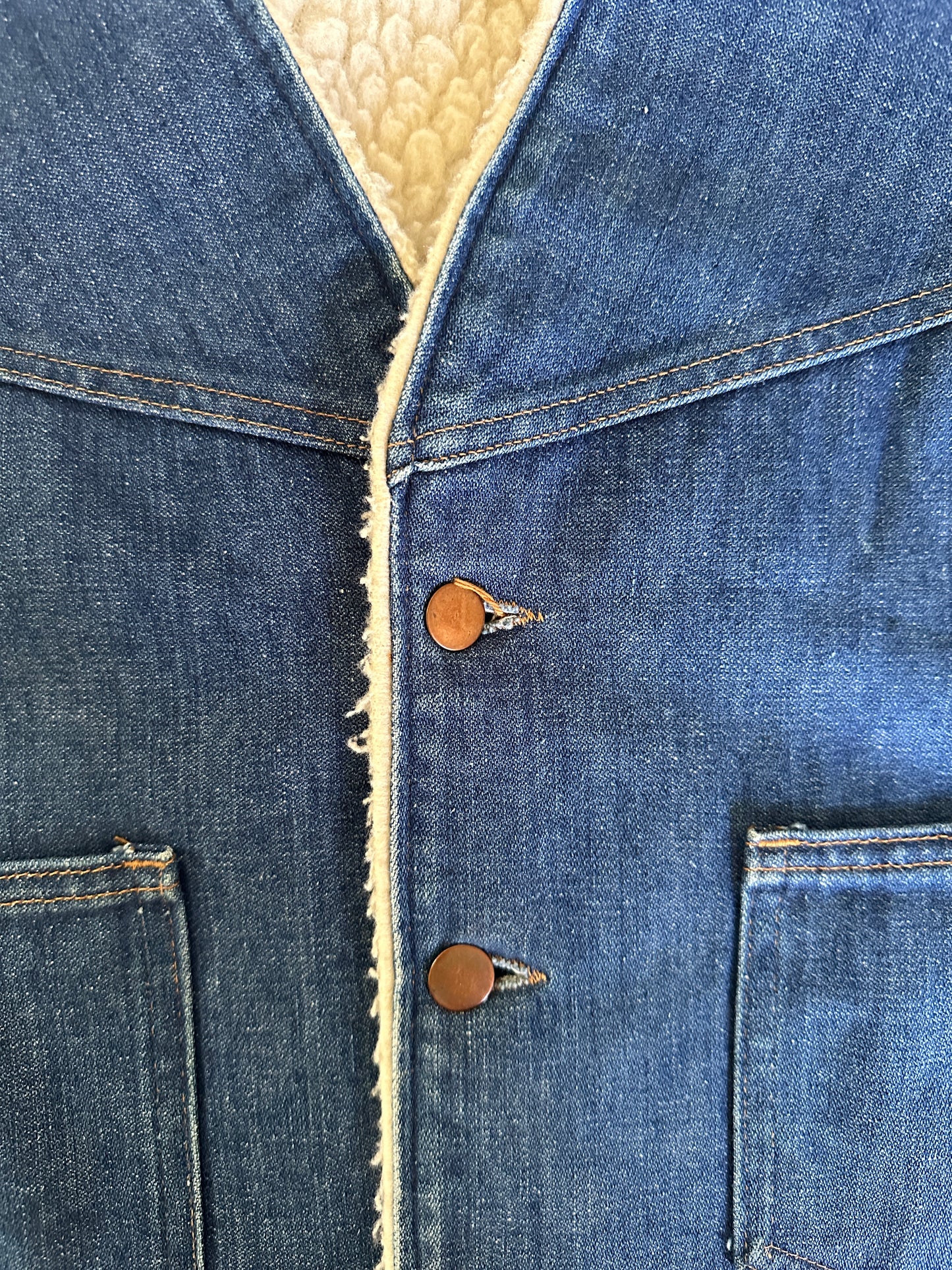 Fruit of the Loom Denim Fleeced Vest