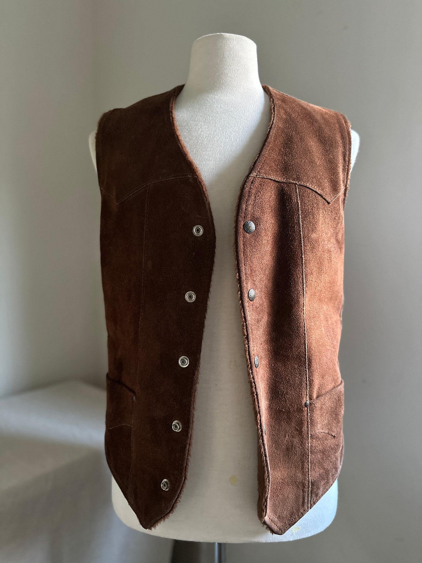 JC Penny Western Apparel Brown Suede Vest