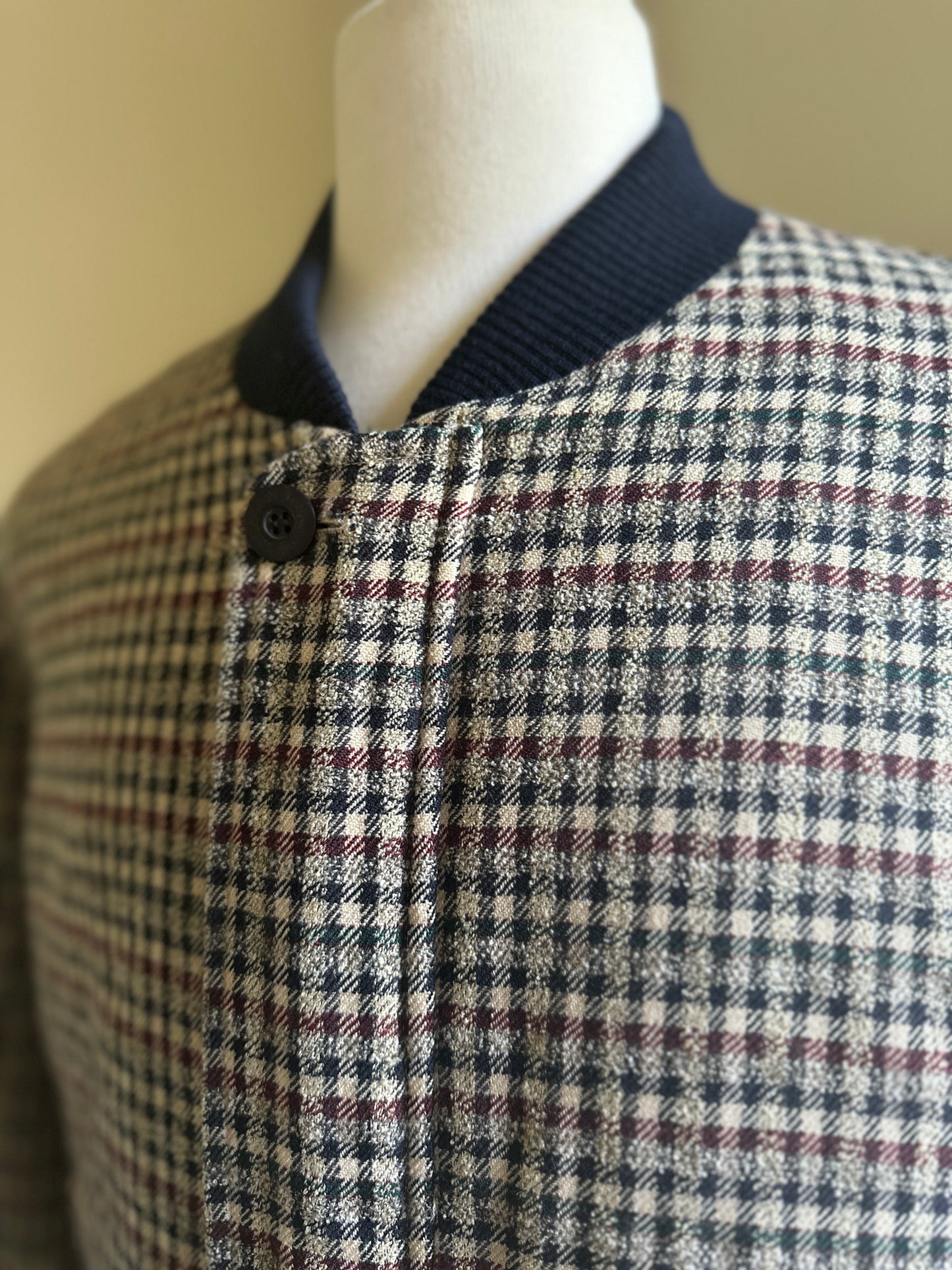 London Fog Plaid Bomber Jacket