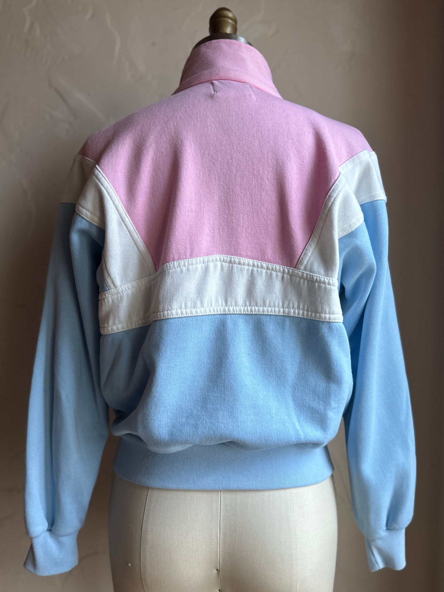 Dolphin Zip Up Baby Pink/Blue Sweatshirt