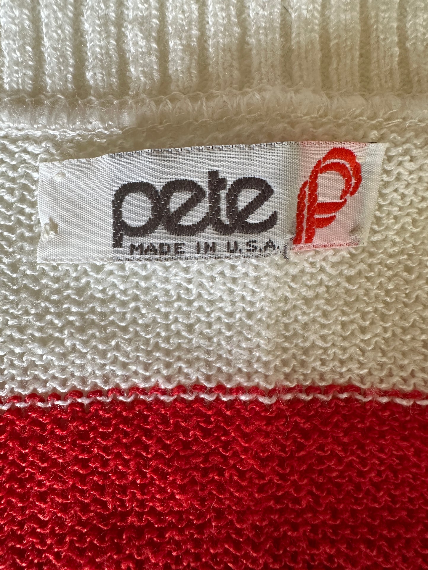 Sleeveless Striped Knit Sweater