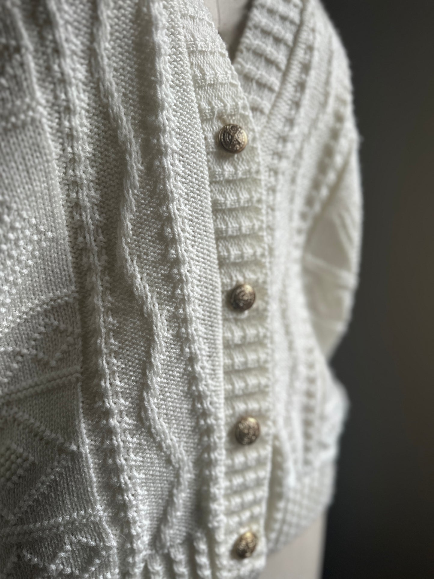 Cuddle Knit Cream Button Up Cardigan Sweater