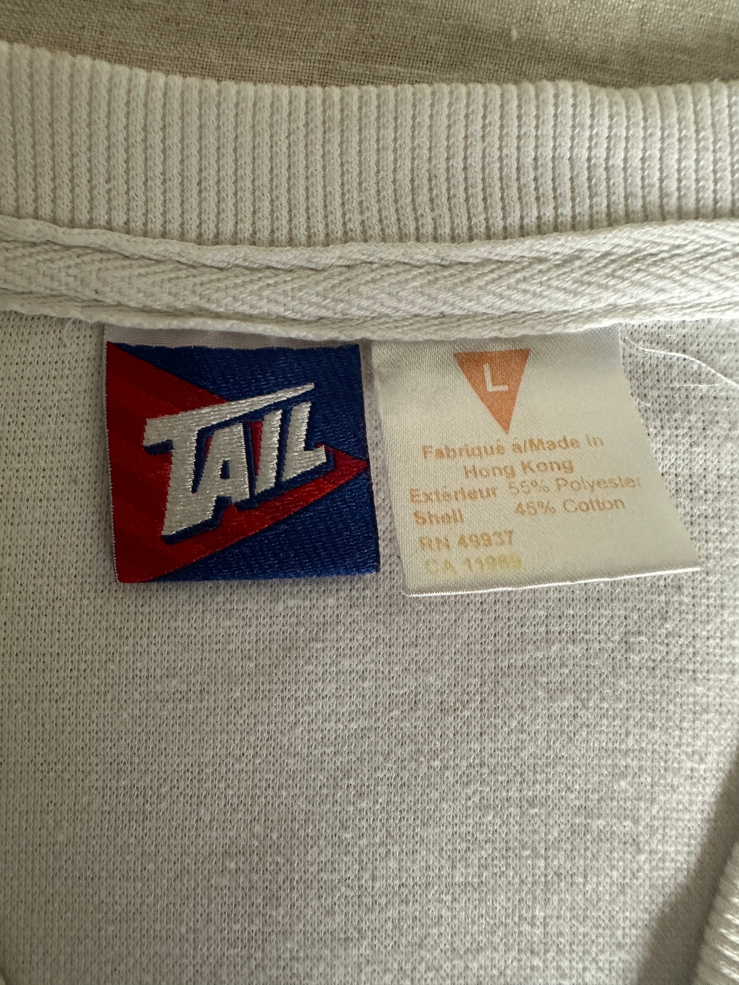 Tail Olympic Club White V-Neck Cotton Sweater