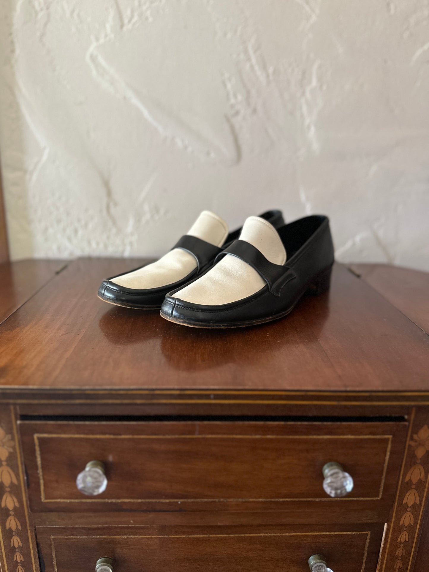 Continentals by Bally of Switzerland Black and White Loafer