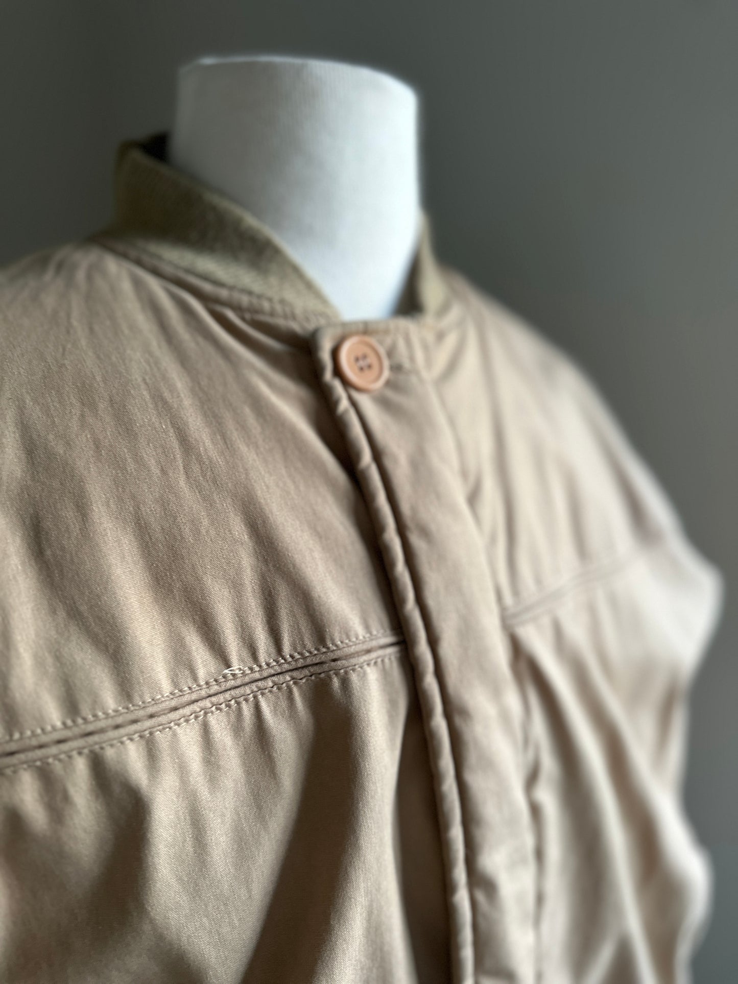 Repage Beige Bomber Jacket