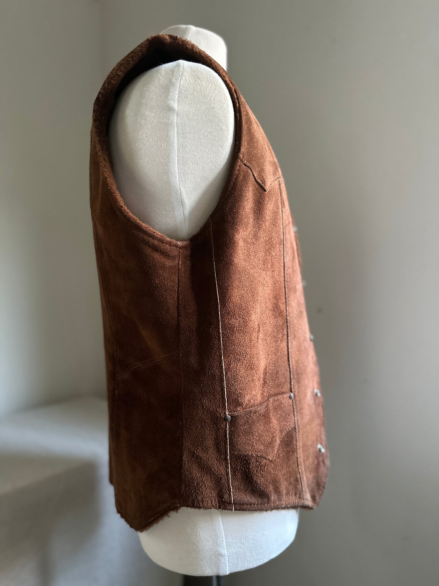 JC Penny Western Apparel Brown Suede Vest