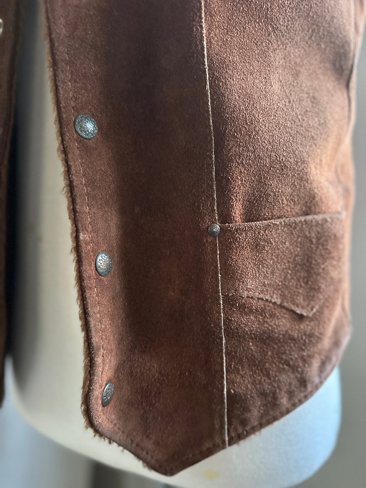 JC Penny Western Apparel Brown Suede Vest