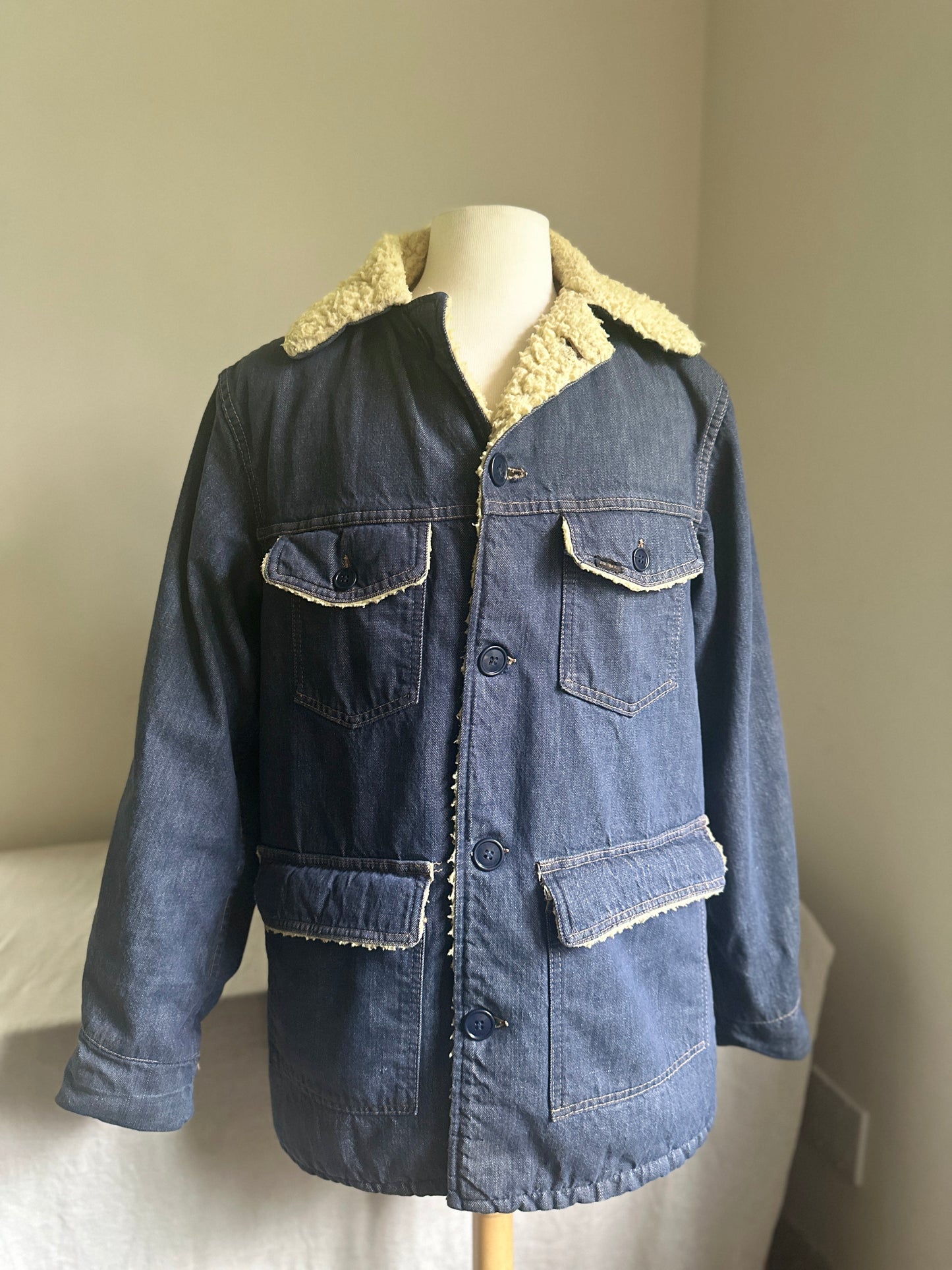 Sears Roebuck Denim Fleece Work Jacket