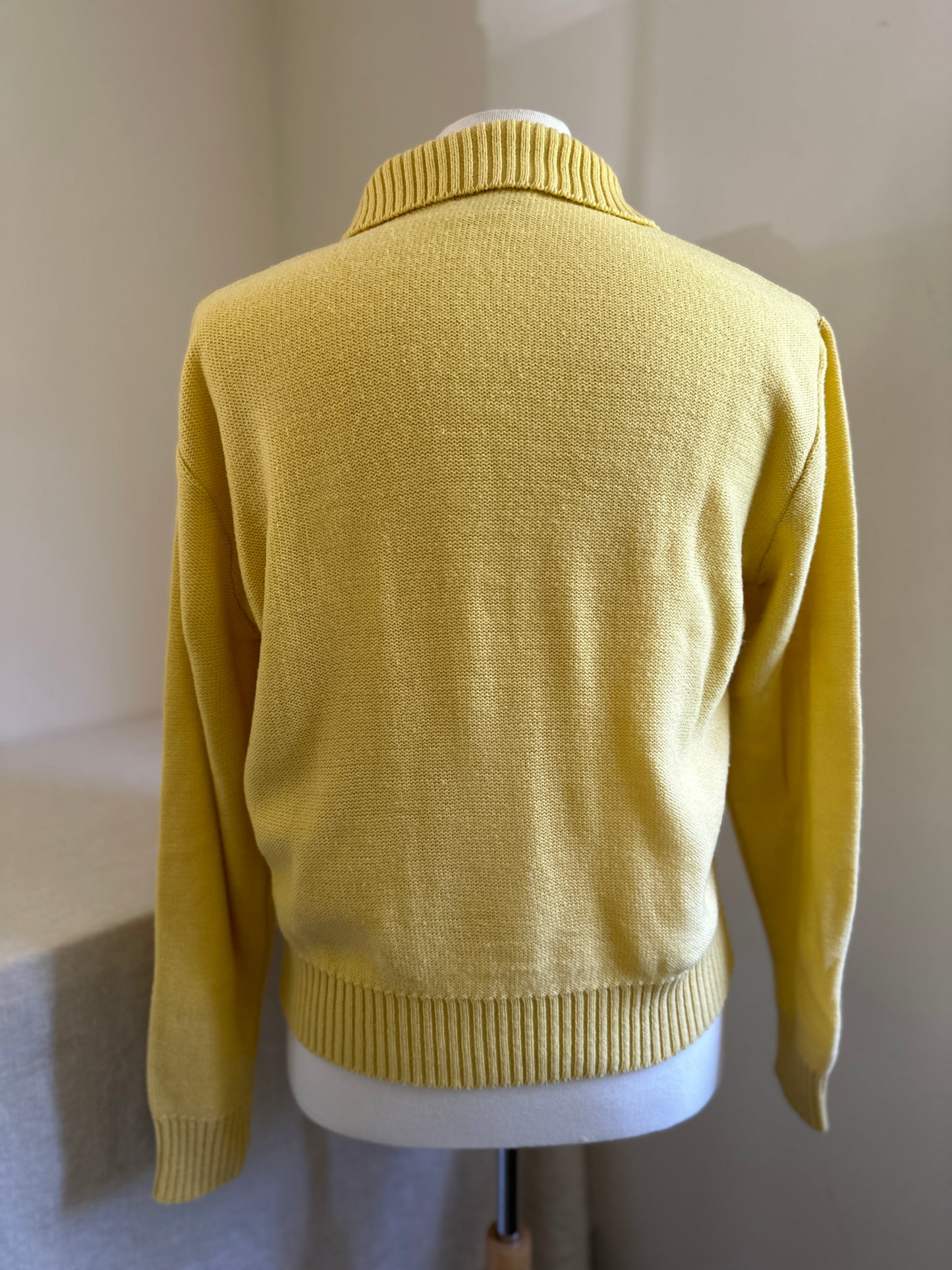 1166 Collection Yellow Collared Sweater