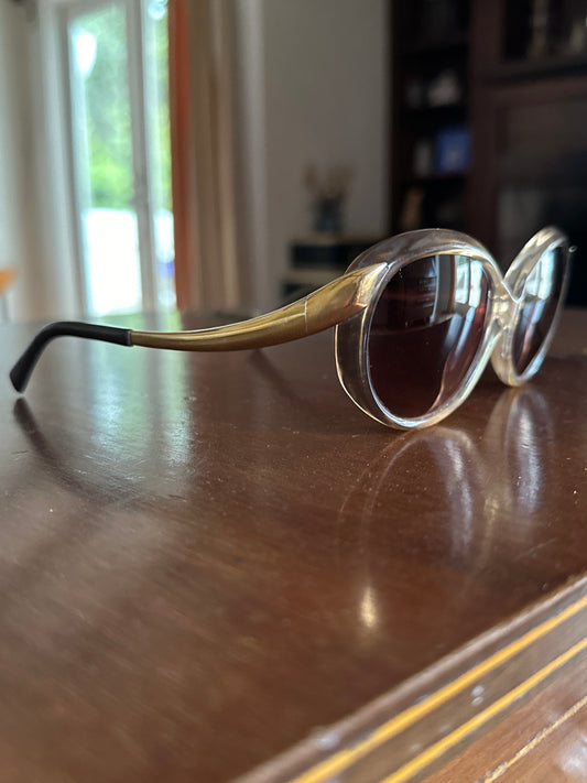 Vintage Gold and Brown Sunglasses
