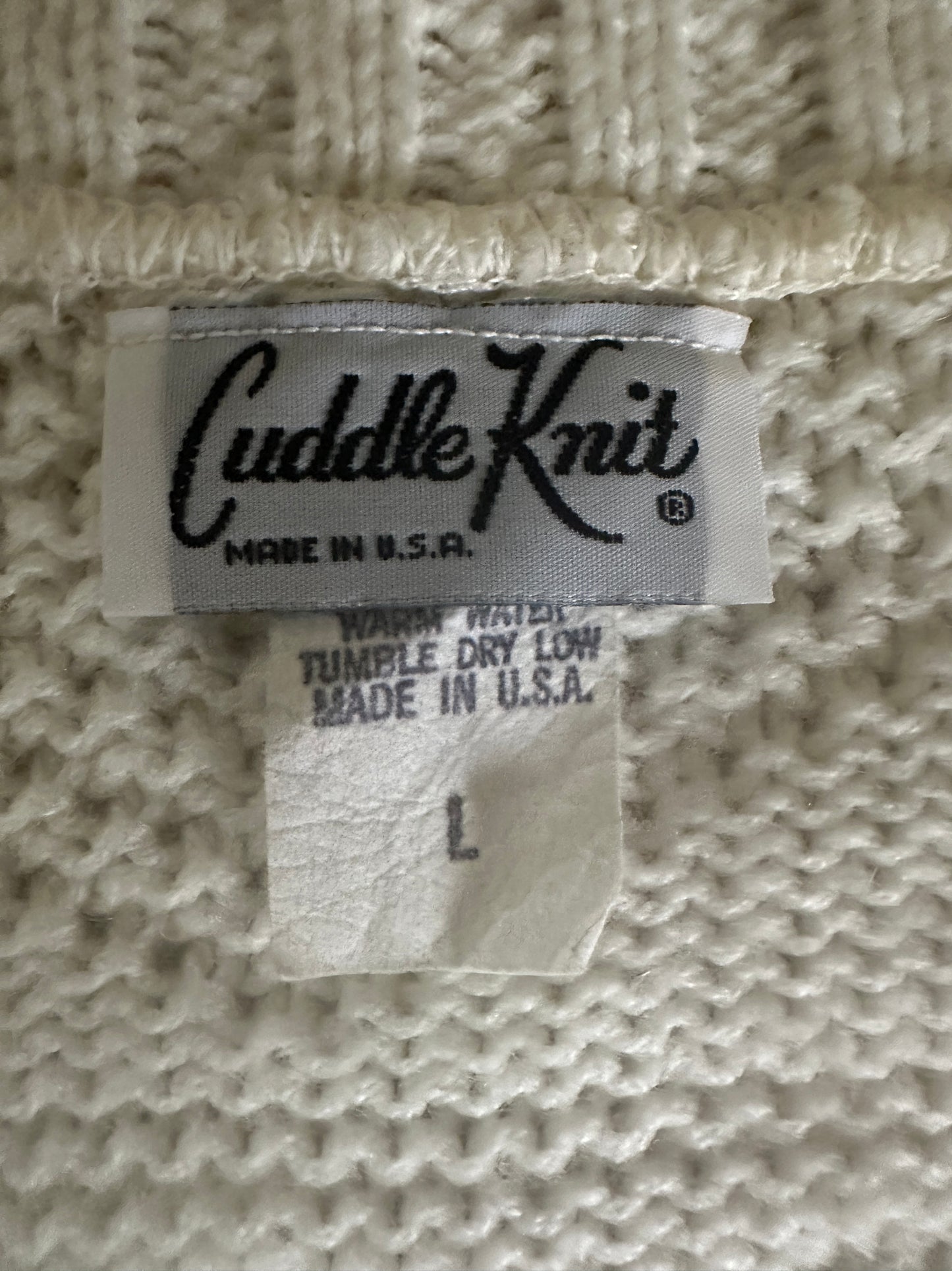 Cuddle Knit Cream Button Up Cardigan Sweater