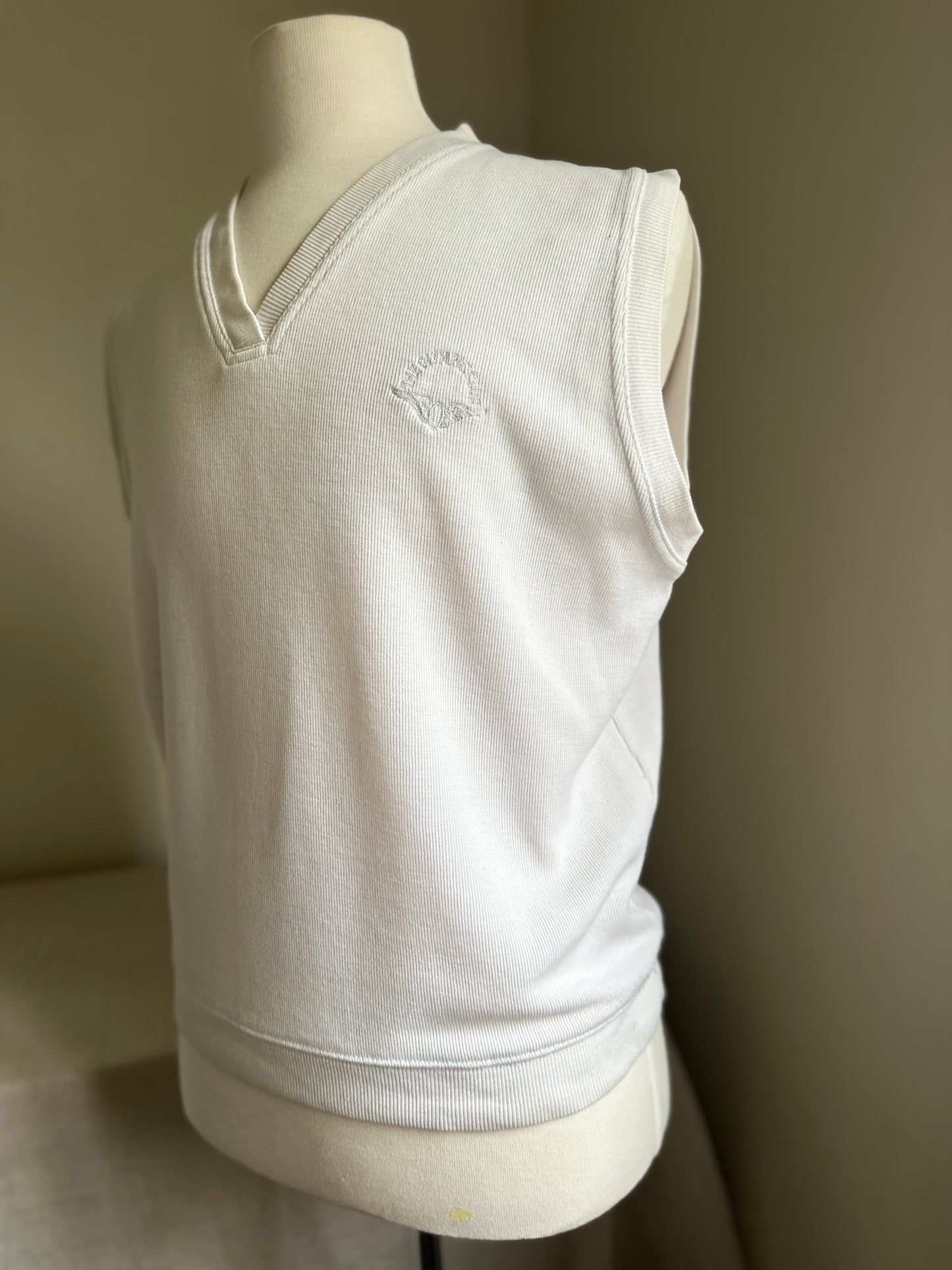 Tail Olympic Club White V-Neck Cotton Sweater