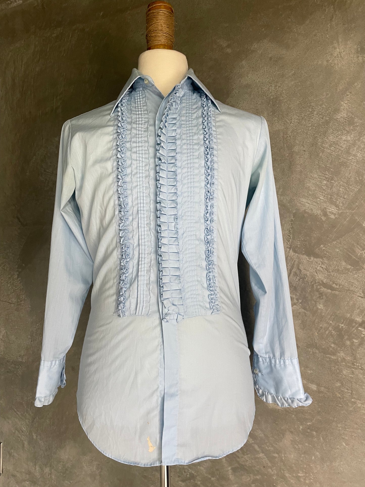 Roughed Up Ruffled Tuxedo Shirt