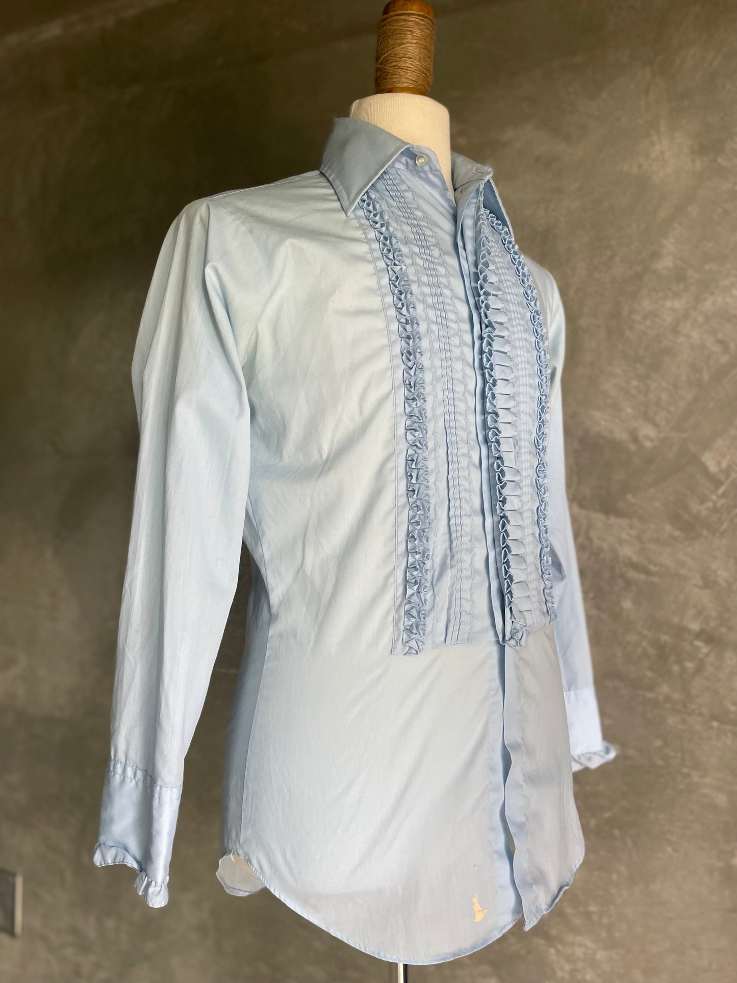 Roughed Up Ruffled Tuxedo Shirt