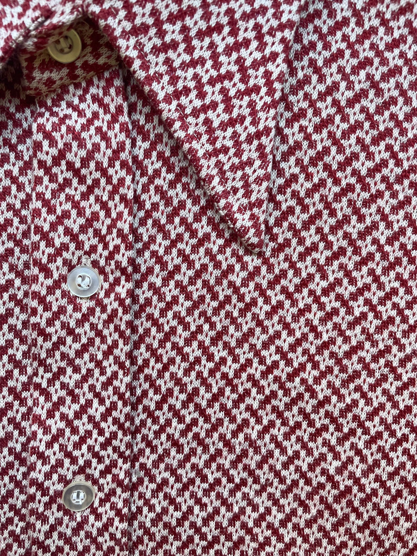 Patterned Knit Button-Up