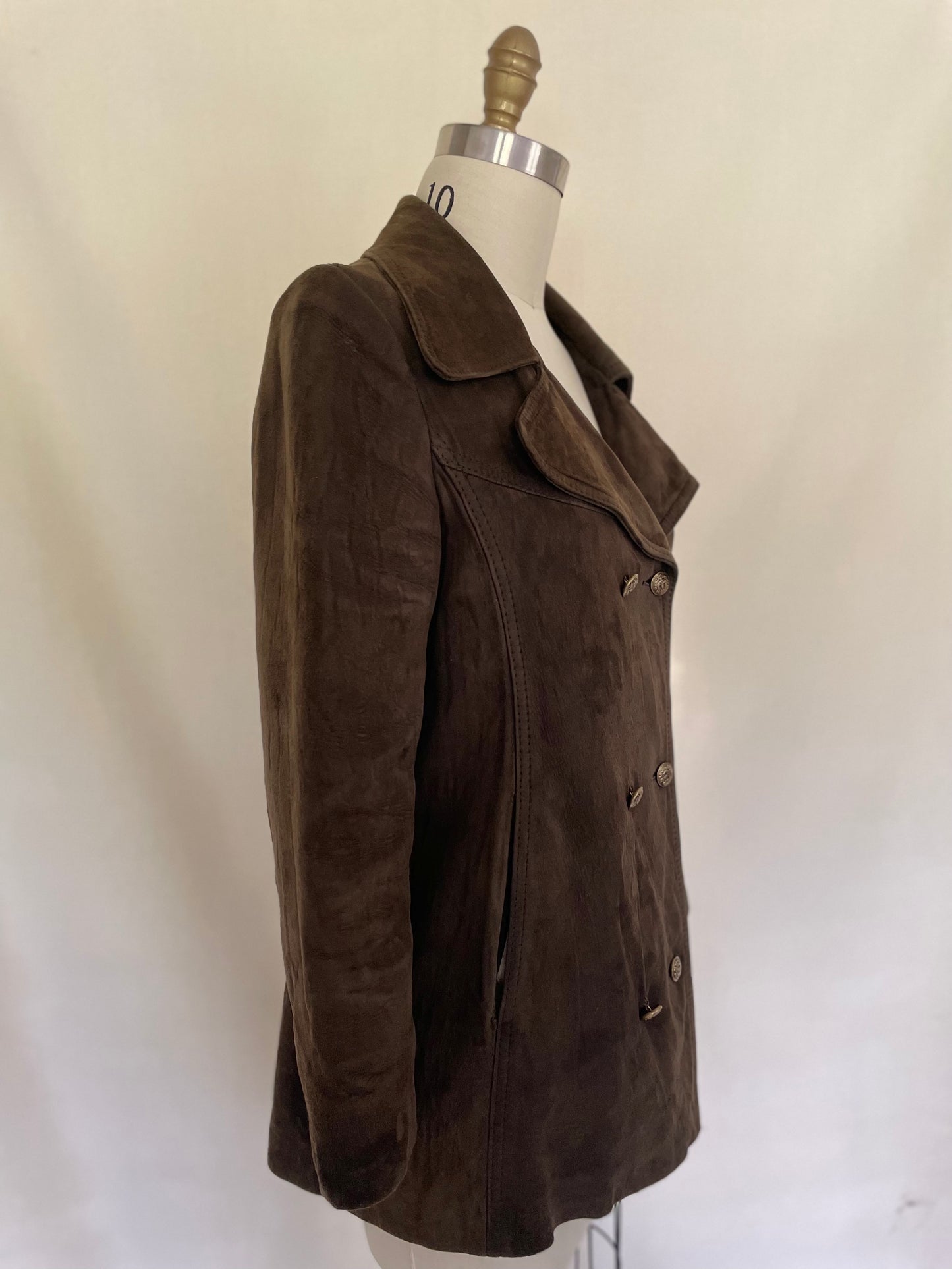Beatnik Suede Pea Coat