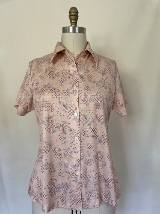 Wing Kee Peach Short-Sleeve Dress Shirt