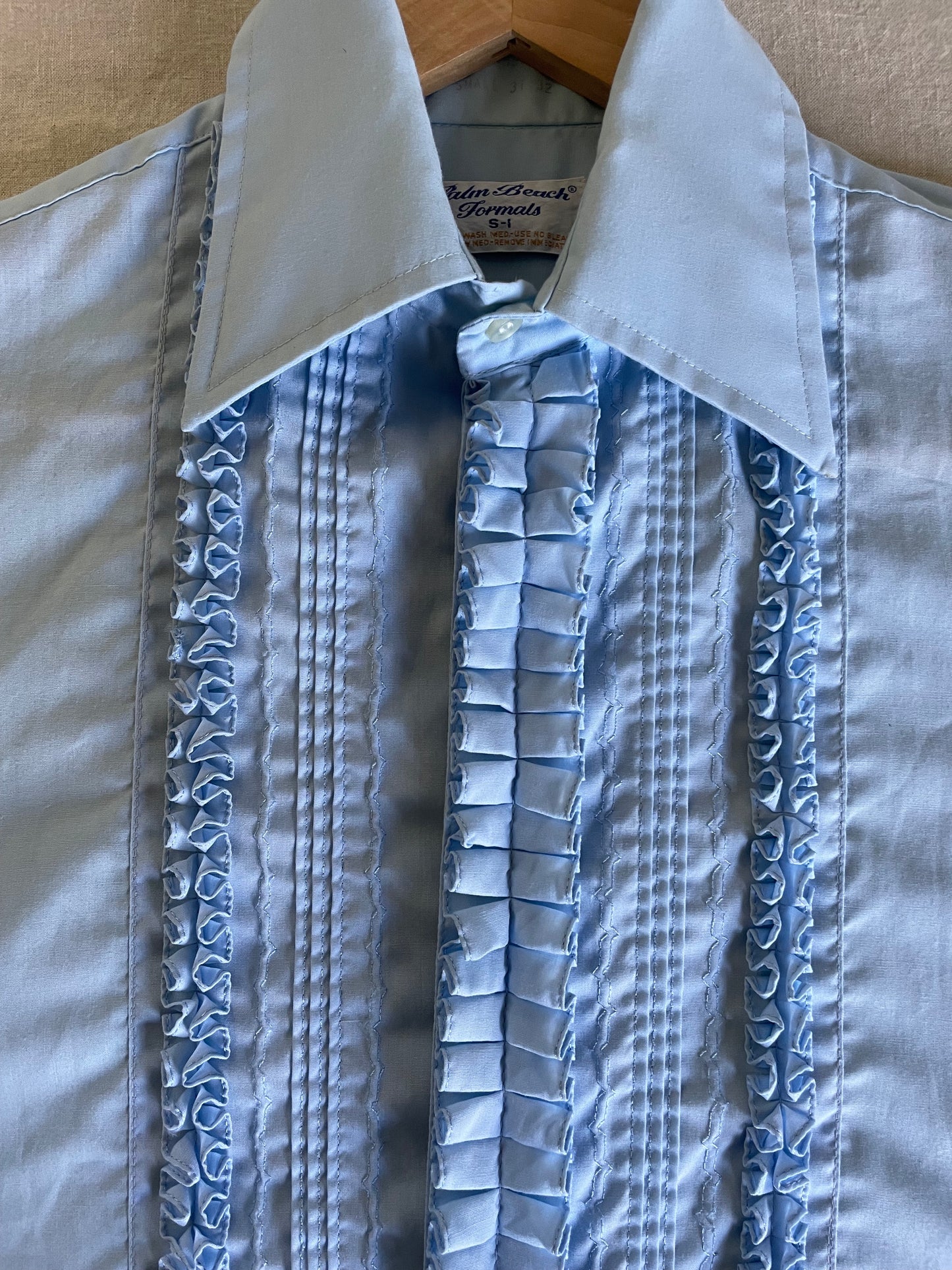 Roughed Up Ruffled Tuxedo Shirt