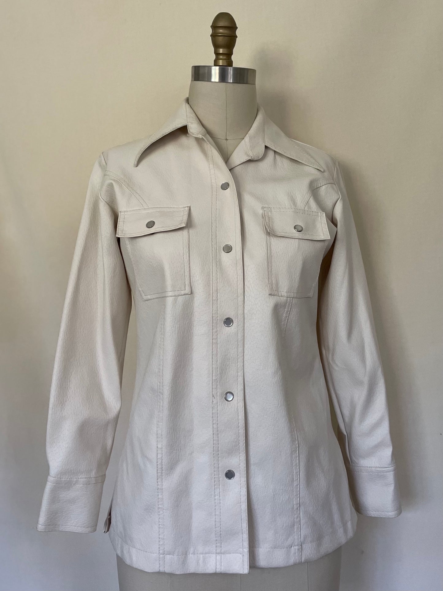 Snap Up Pleather Jacket