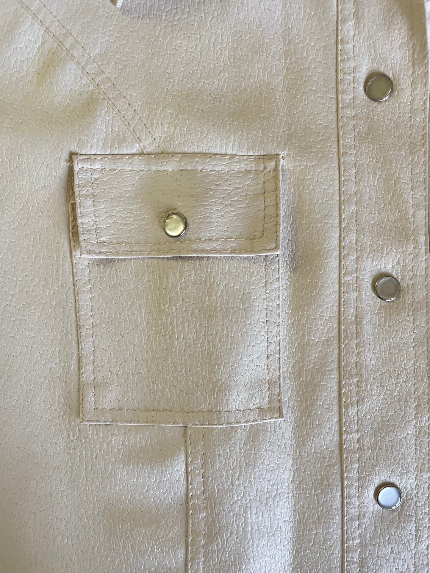 Snap Up Pleather Jacket