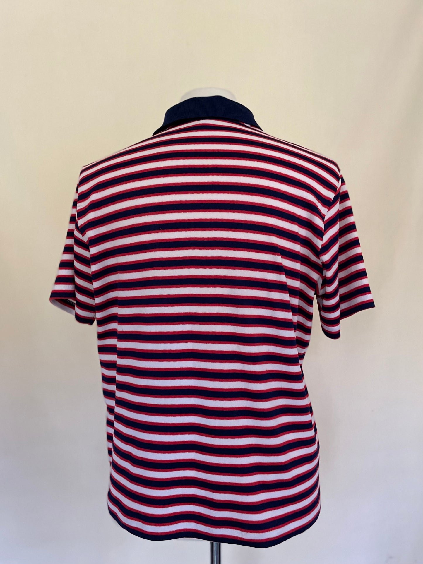 Color-Block Pocket Striped Polo