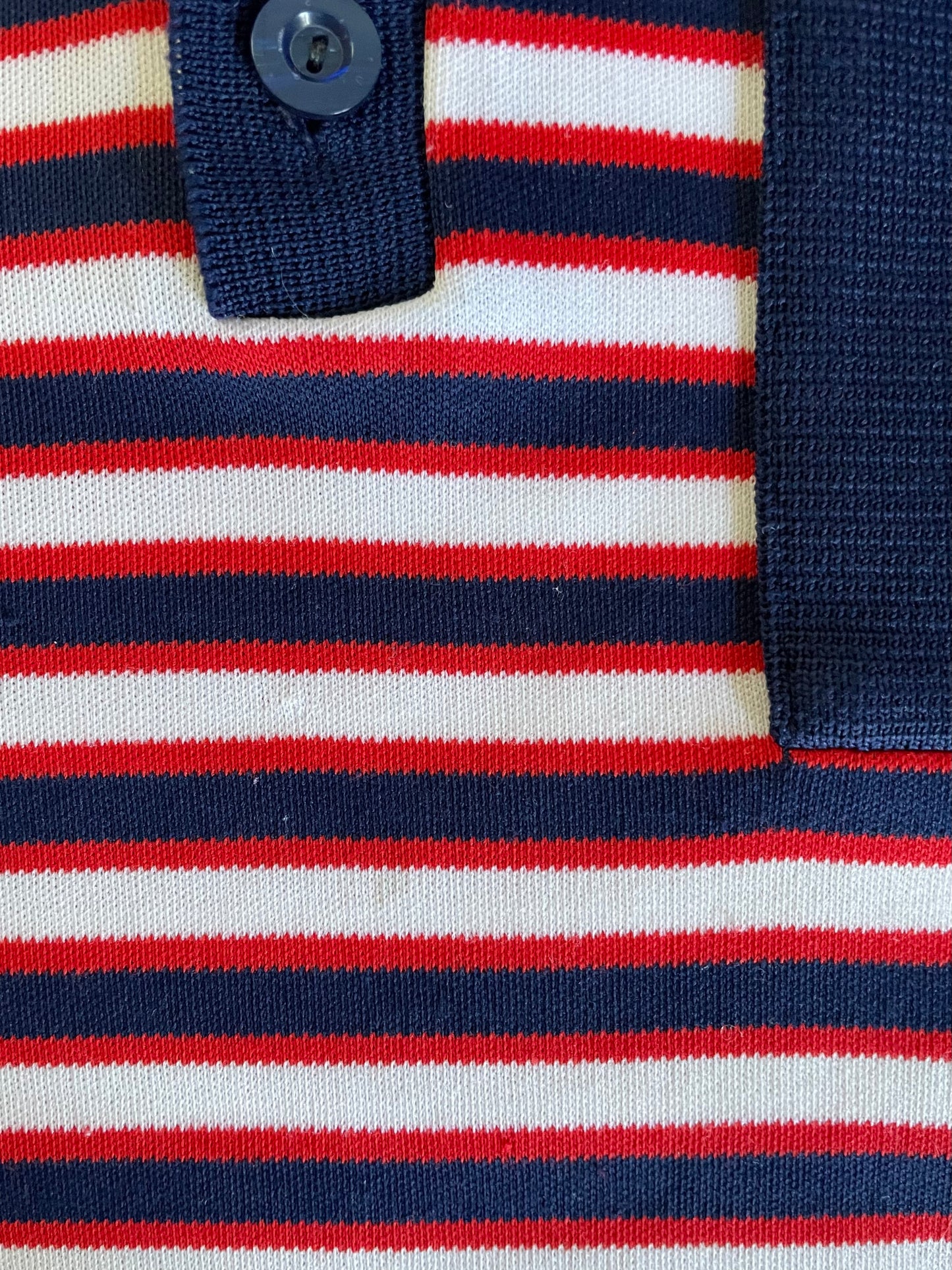 Color-Block Pocket Striped Polo