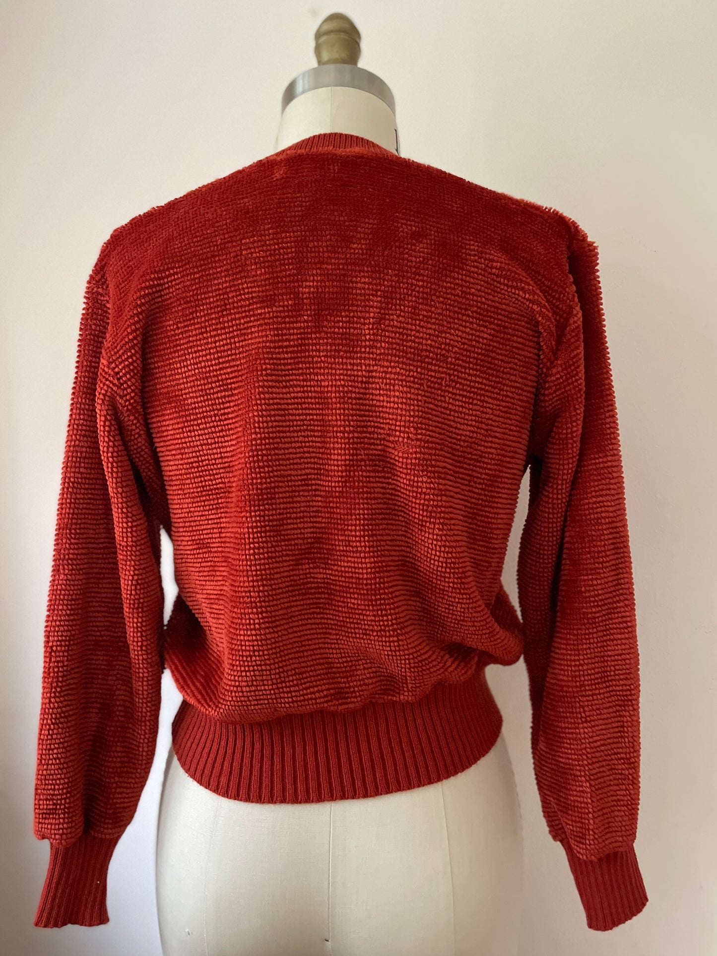 Rusty Red Deep-V Sweater