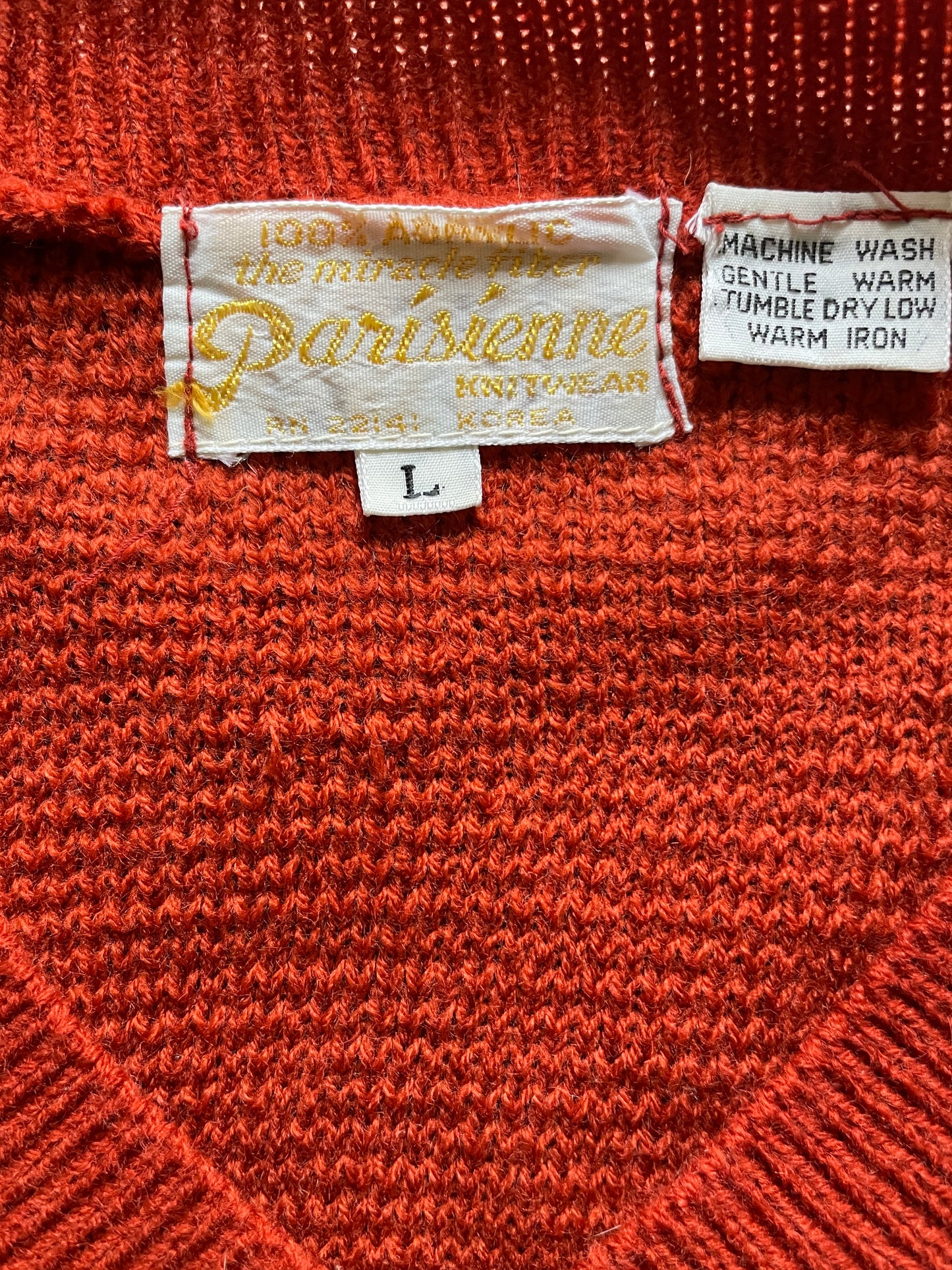 Rusty Red Deep-V Sweater