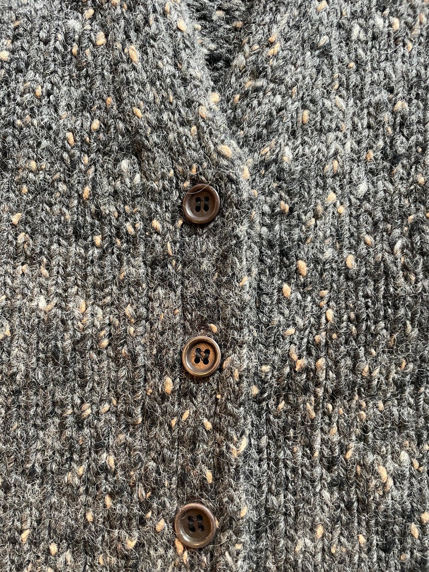 Chunky Charcoal Wool Cardigan