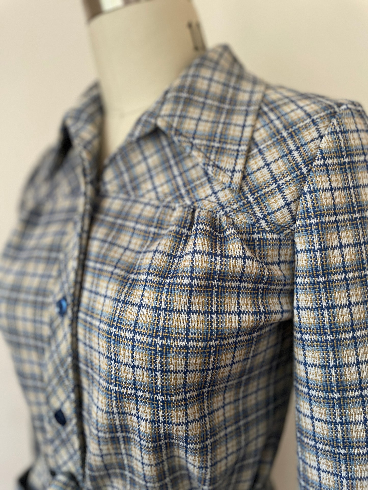 70s Plaid Tied Jacket