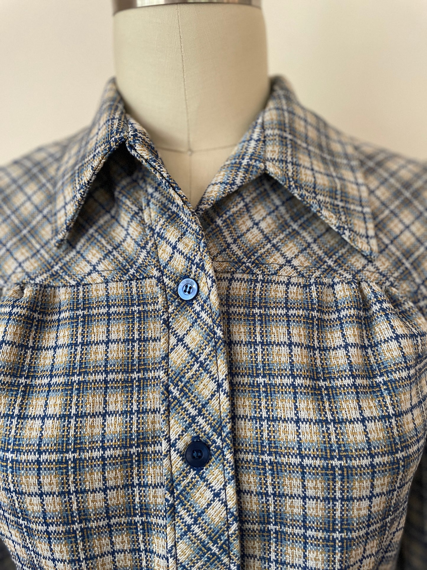 70s Plaid Tied Jacket