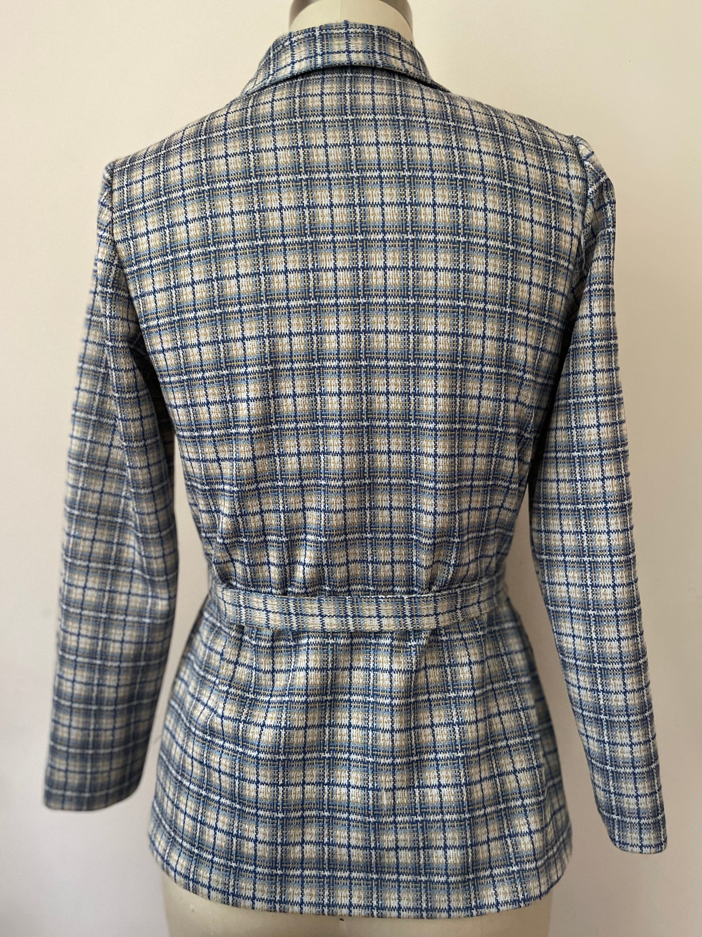 70s Plaid Tied Jacket