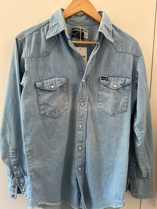 90's Wrangler Denim Snap Up Shirt