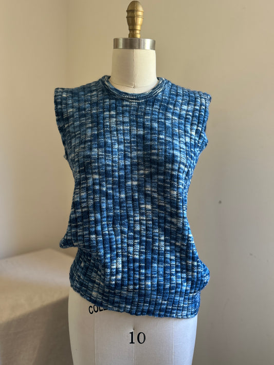 Towncraft Plus Penny's  Blue Wool Crewneck Vest