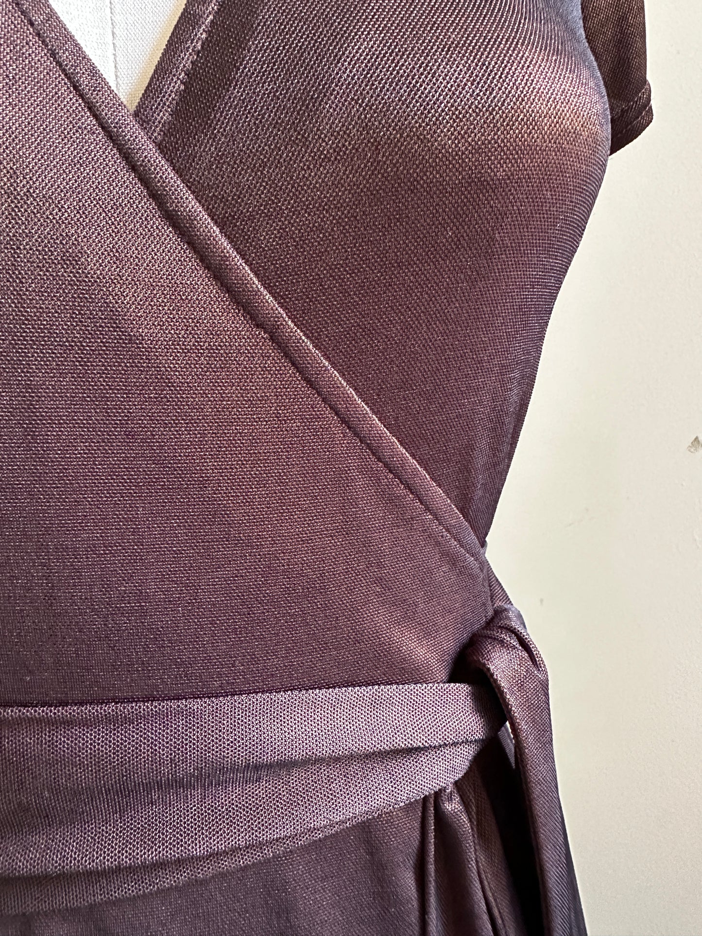 Esprit de Corp Shimmery Brown Wrap Dress