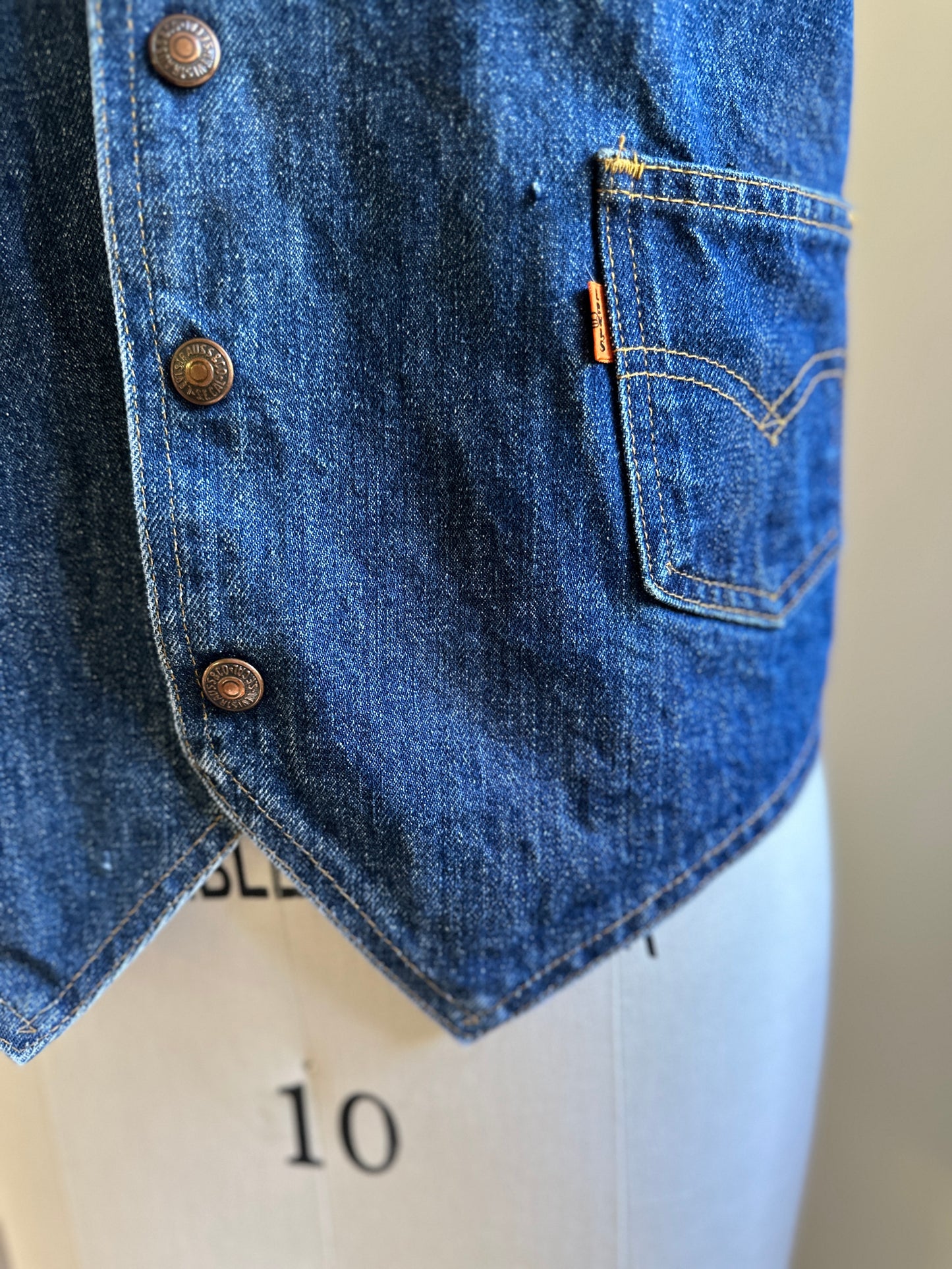 Levi's Denim 3-Snap Up  Vest