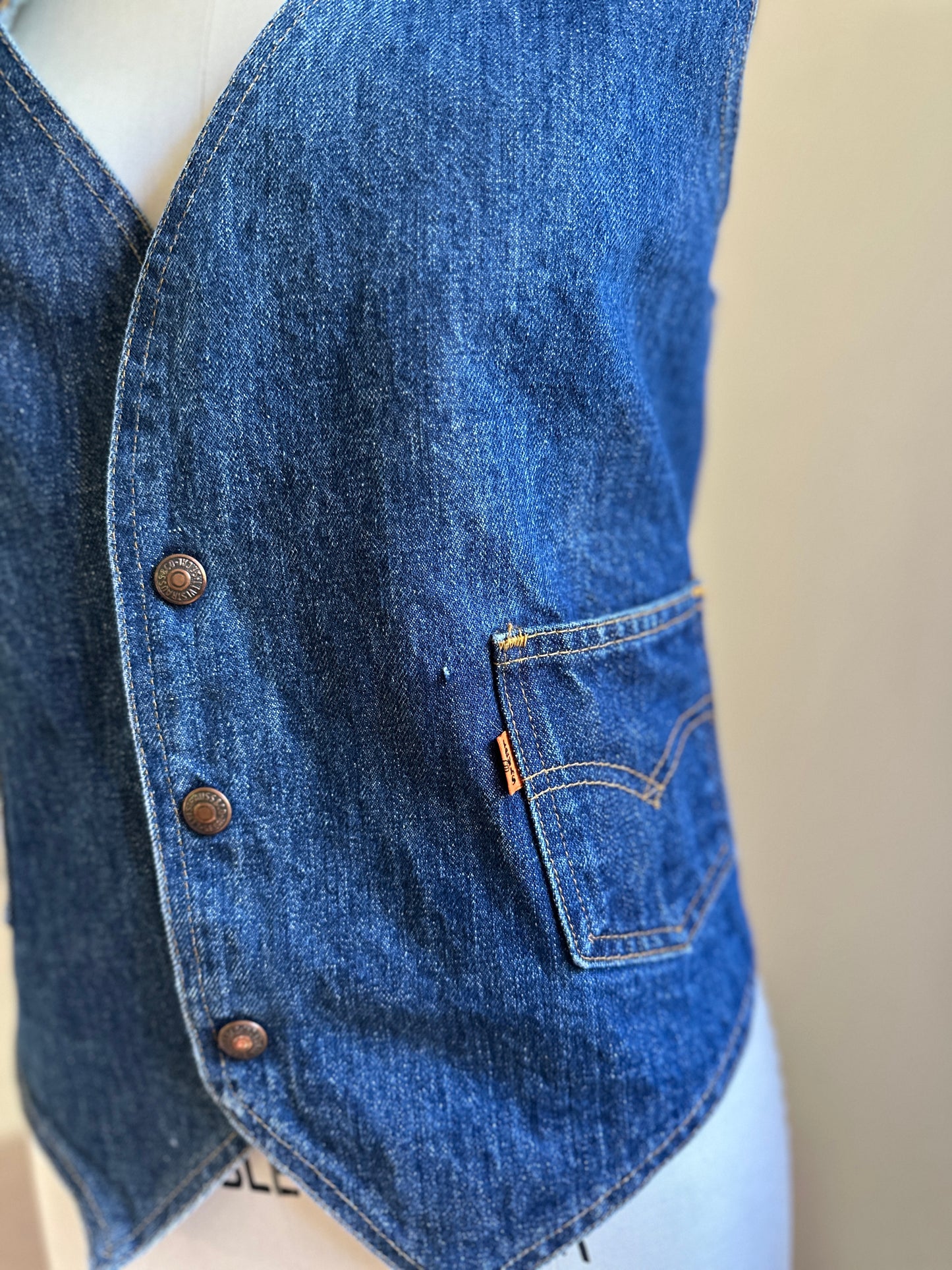 Levi's Denim 3-Snap Up  Vest