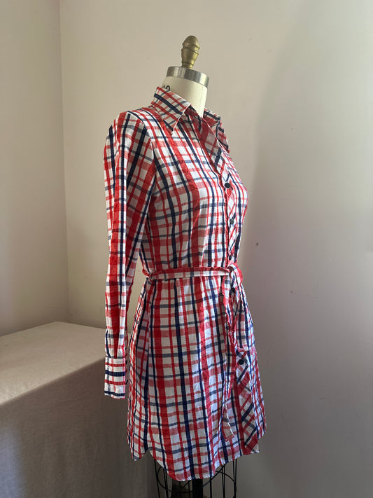 Cracker Barrel Red and Blue Dress