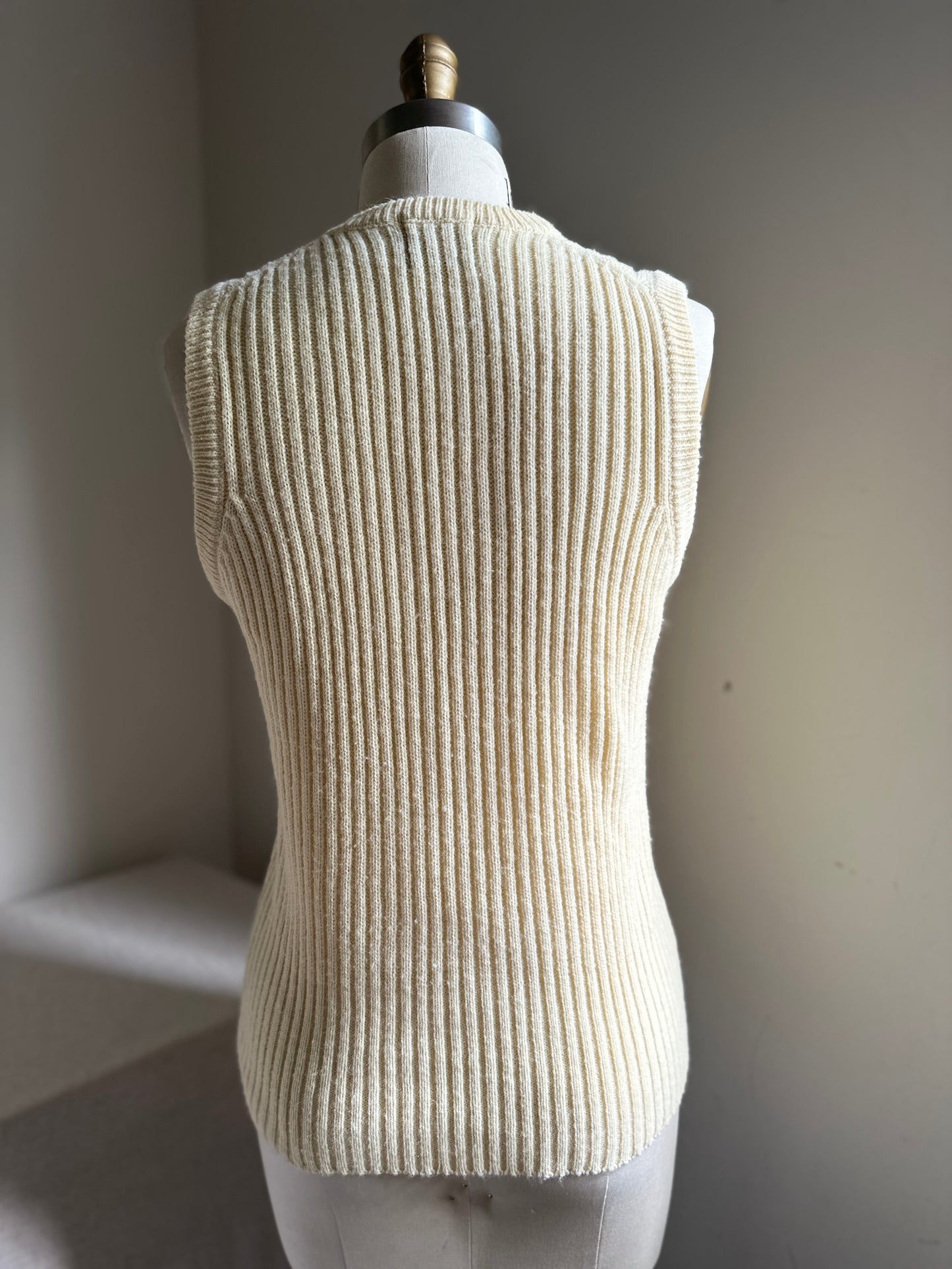 Donald Harrison Cream Sweater Vest